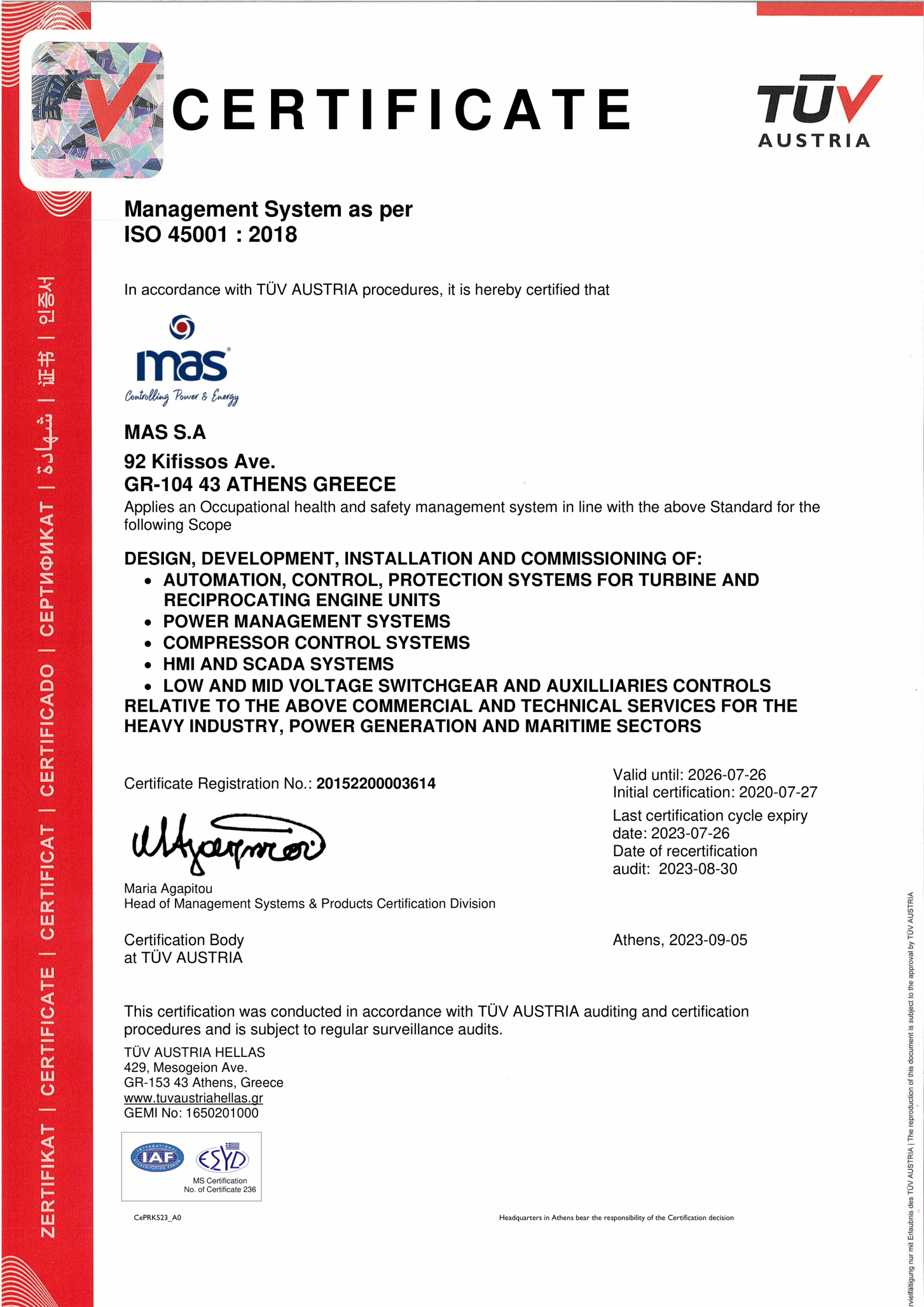 Occupational Health & Safety